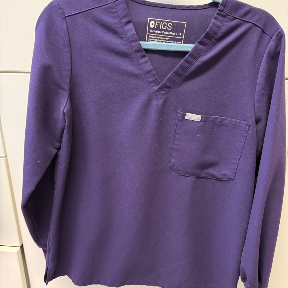 Figs Women's Long Sleeve Tee - Purple